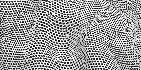 Abstract black and white seamless pattern with small dots in the form of snake skin texture - obrazy, fototapety, plakaty