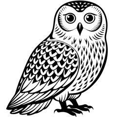 owl silhouette vector illustration svg file