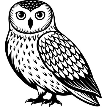 owl silhouette vector illustration svg file