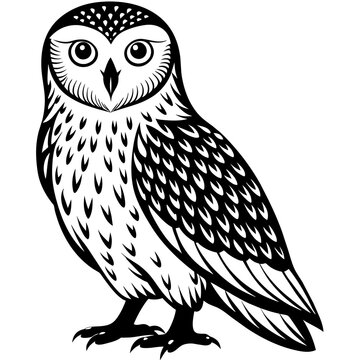 owl silhouette vector illustration svg file