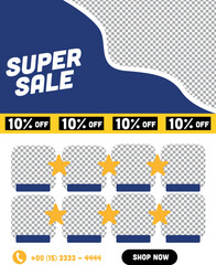 Promotional banner, up to 10% discount