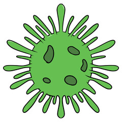 corona virus illustration hand drawn isolated vector	
