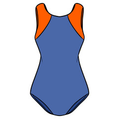 swimsuit illustration hand drawn isolated vector	