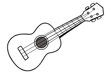 ukulele silhouette vector illustration