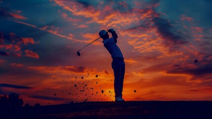 Golden Hour Golf Swing, generative ai