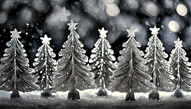 frozen Christmas trees