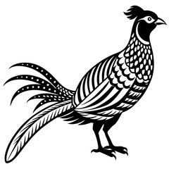 pheasant silhouette vector illustration svg file