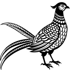 pheasant silhouette vector illustration svg file