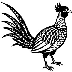 pheasant silhouette vector illustration svg file