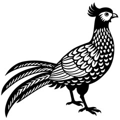 pheasant silhouette vector illustration svg file