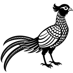 pheasant silhouette vector illustration svg file