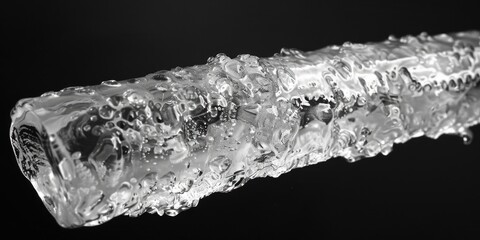 Detailed view of water in a glass tube, ideal for scientific or educational purposes