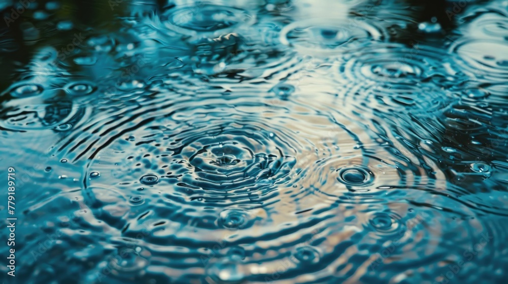 Poster A detailed view of a puddle of water. Suitable for various design projects