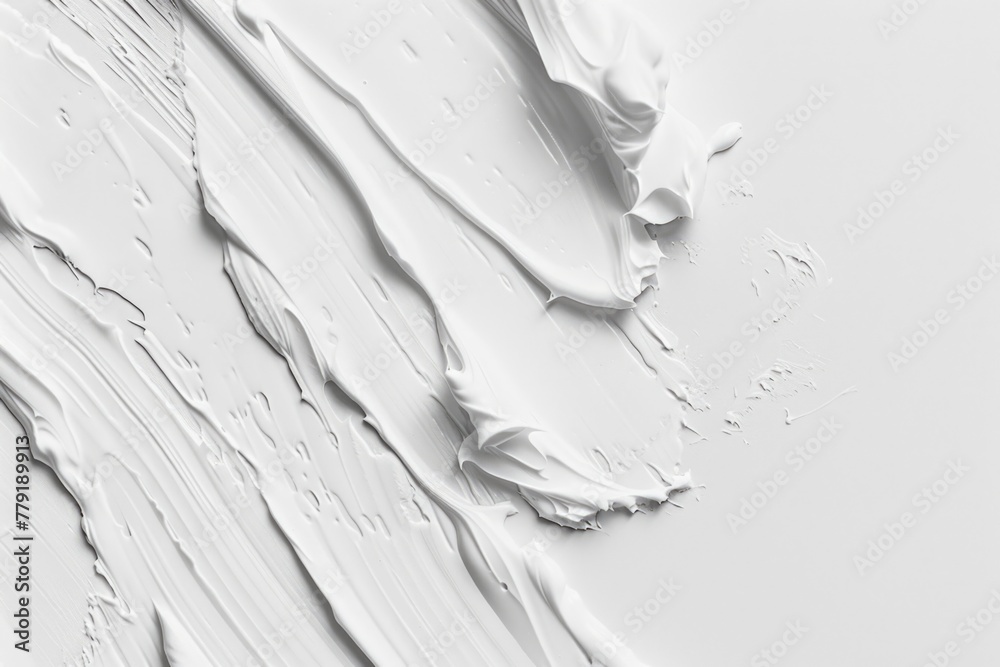 Poster close up of white paint on a surface, suitable for design projects