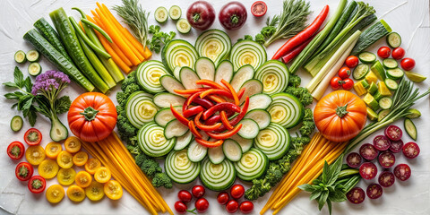 beautiful vegetable slices