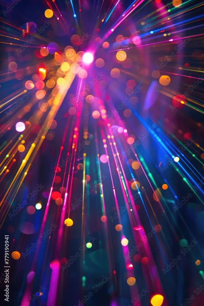 Poster a bright light shining on a dark background. suitable for various design projects