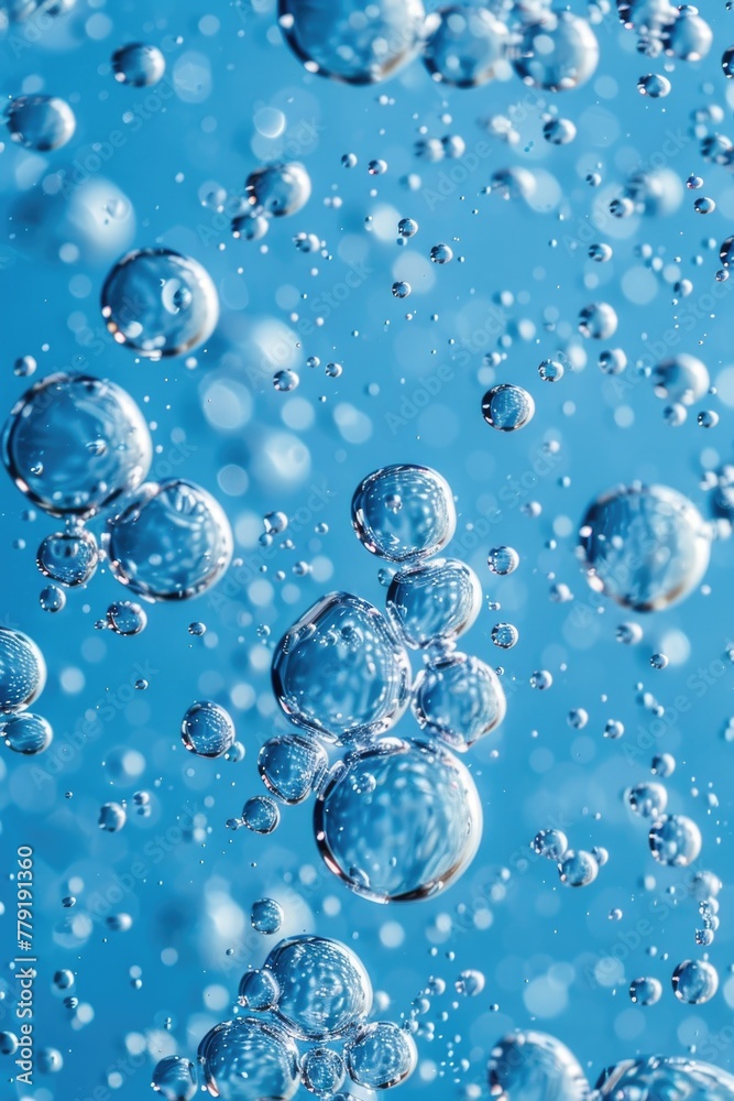 Poster Colorful bubbles floating in the air, perfect for adding a whimsical touch to any project