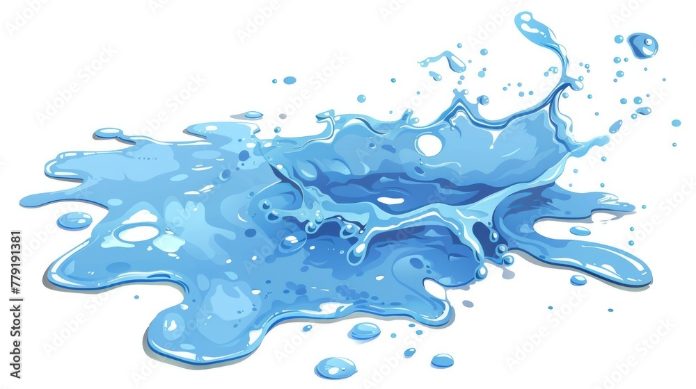 Poster a simple image of a water splash, perfect for advertising or design projects
