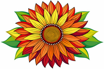 colorful-sunflower vector illustration