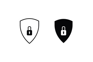 protective icon, shield icon on a white background
