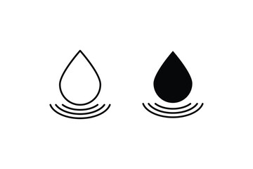 Water drop logo and icon set vector, water drop symbol