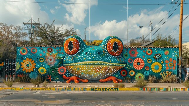 Engaging with Street Art: Frog Mural Edition, generative ai