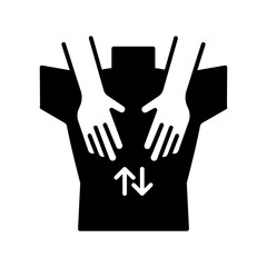 Body spa icon. black fill icon