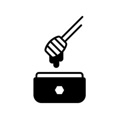 Honey icon. black fill icon