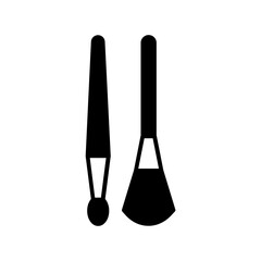 Brushes icon. black fill icon