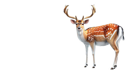 deer isolated on isolated on transparent background - obrazy, fototapety, plakaty