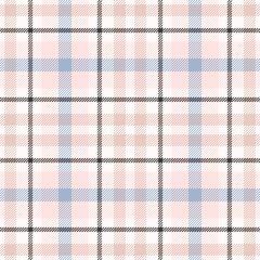 Plaid seamless pattern. Check cosy plaids. Repeating tartan checks design. Repeated scottish fall flannel. Madras fabric print. Neutral wool lattice. Repeat abstract ekose woven. Vector illustration