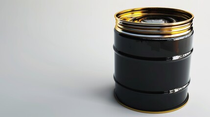 Canister with motor oil on a white isolated background