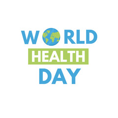 World Health Day 2024 vector concept with green and blue theme represent Global Health Care Day