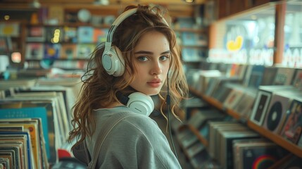 Personal Style: Choosing Records in a Retro Shop, generative ai