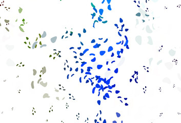 Light multicolor, rainbow vector texture with random forms.