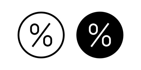 Percent icon. flat illustration of vector icon for web