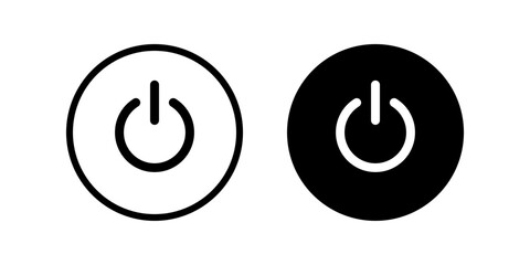 Power button icon. flat illustration of vector icon for web - obrazy, fototapety, plakaty