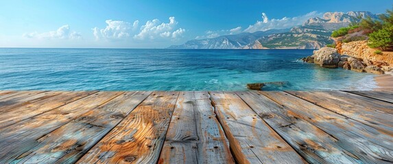 wooden planks at the beach