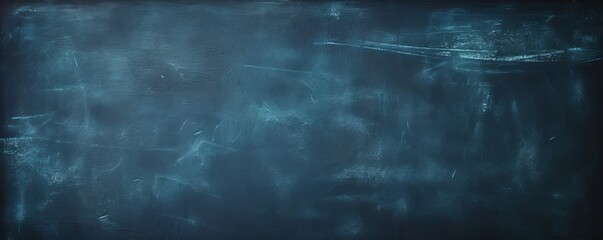 Blue blackboard or chalkboard background with texture of chalk school education board concept, dark wall backdrop or learning concept with copy space blank for design photo text or product - obrazy, fototapety, plakaty