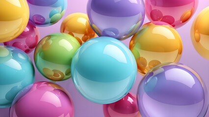 abstract 3d render of a bubble modern background design