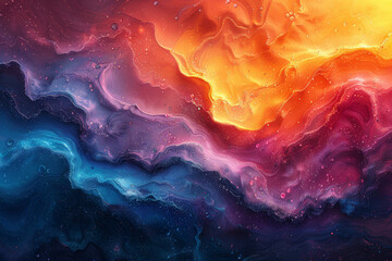 A vibrant tapestry of colors painted across the sky during a breathtaking sunset. Concept of...