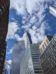 Fototapeta na wymiar Buildings and Sky in downtown New York City - April 2024