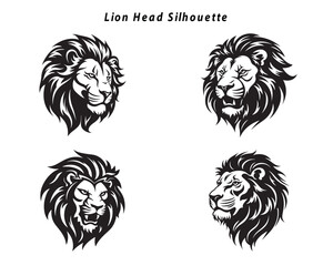 Lion Head Silhouette Bundle
