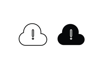 cloud with exclamation mark icon, indicating alerts and warnings related to weather or data issues