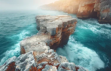 Poster sea and rocks © dheograft