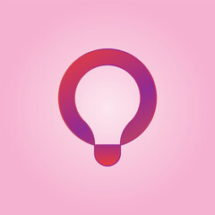 light bulb icon on pink background
