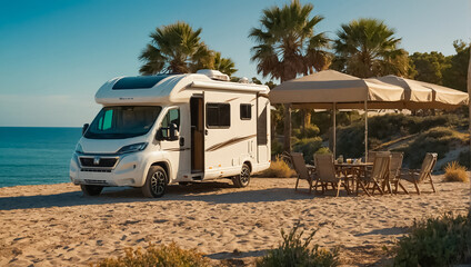 Motorhome by the sea recreation