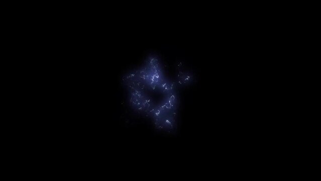 Magic Energy Element Sparkle on a Black Screen Background