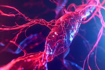 A dynamic of blood vessels expanding, symbolizing the cardiovascular system's response to physical activity