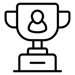      An icon design of award trophy cup 

